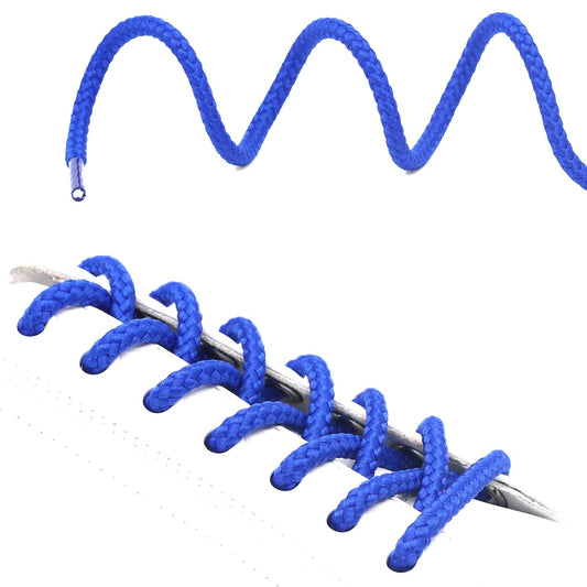 bilAnca 2 Pairs Round Shoe laces 48 Inches Wide Shoelaces (Royal Blue)