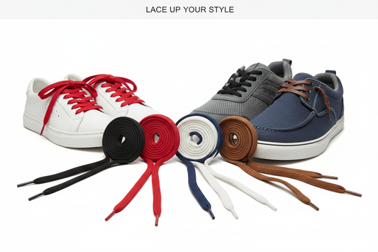 SHOE LACE COMBO IMAGES WITH SHOE IMAGE BANNER FOR HOME PAGE