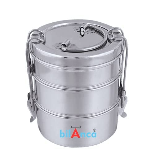 Stainless Steel Tiffin Lunch Box 3 Compartment