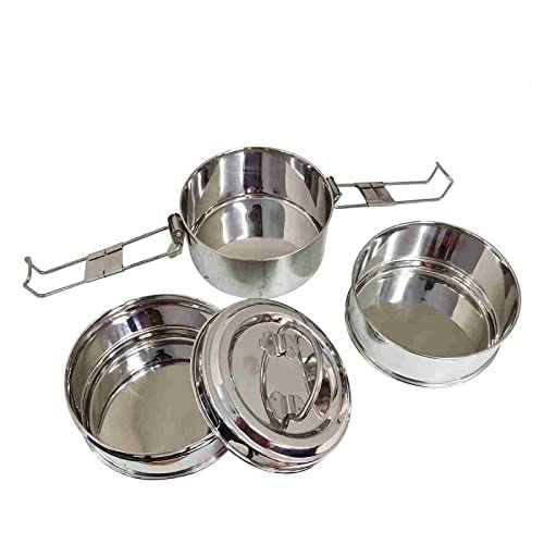 Stainless Steel Tiffin Lunch Box 3 Compartment
