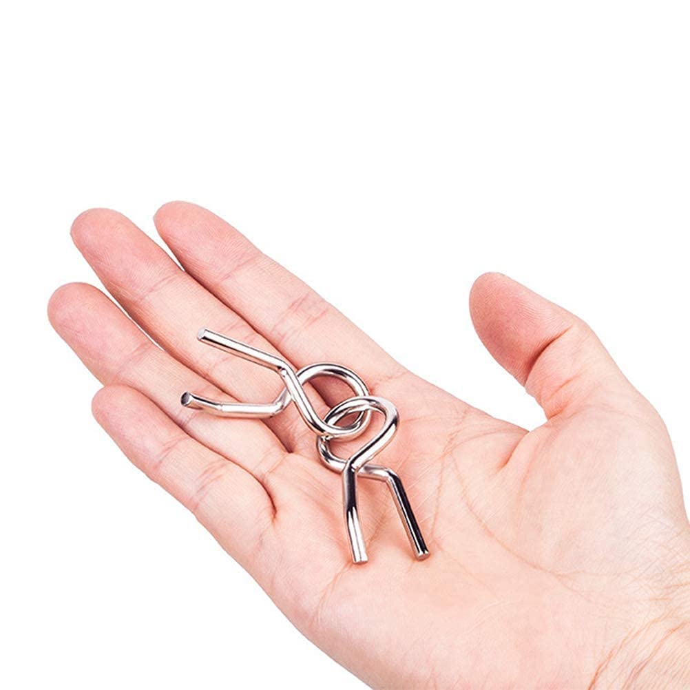 Metal Puzzle Toys Brain Teasers Stainless Steel Wire | Assorted Mental Game Return Gifts, Party Favors, Prizes | Disentanglement | Puzzle Unlock Interlock (Set of 6)