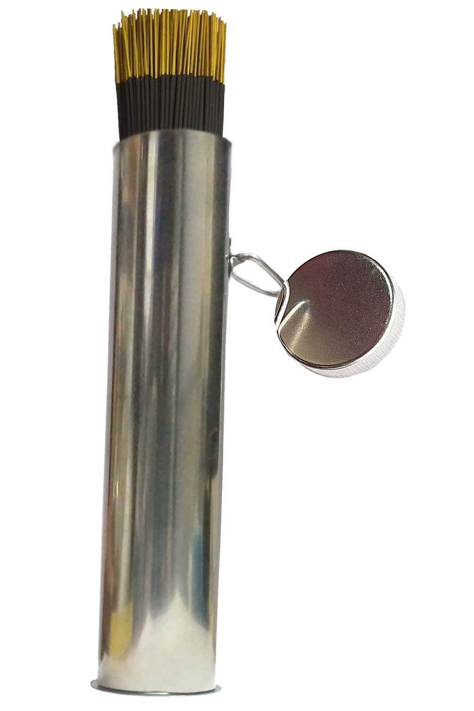 Safety Incense Agarbatti Holder Case Diya Stand Kapoor Daani with Ash Catcher Material: Steel | Spiritual Lucky Yoga Decor (Incense CASE)