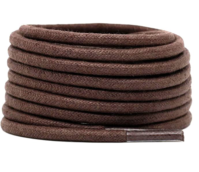 bilAnca 2 Pairs Round Shoe laces 48 Inches Wide Shoelaces (Dark Brown)