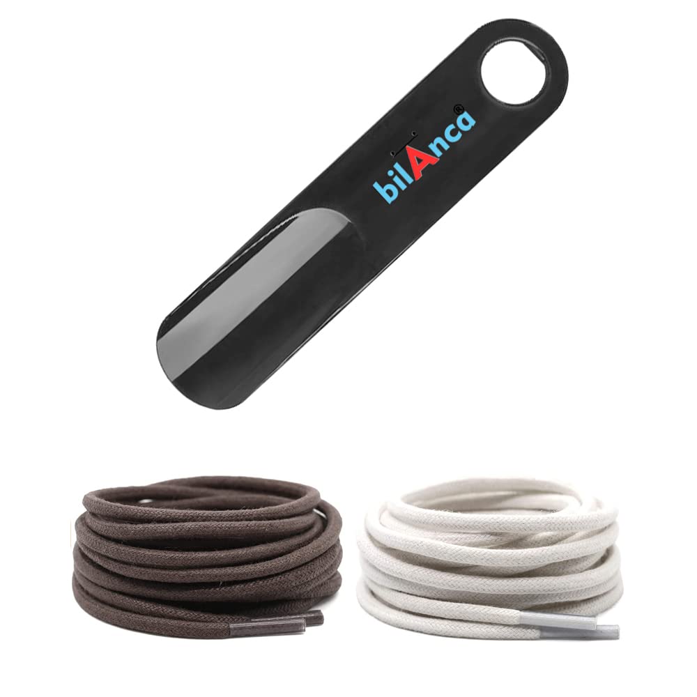 Metal/Plastic/Stainless Steel Shoe Horn, 6� / 7" Long 1.5" Width Travel Shoe Horns 28" Cotton Shoe Laces for Seniors Kids or Adults