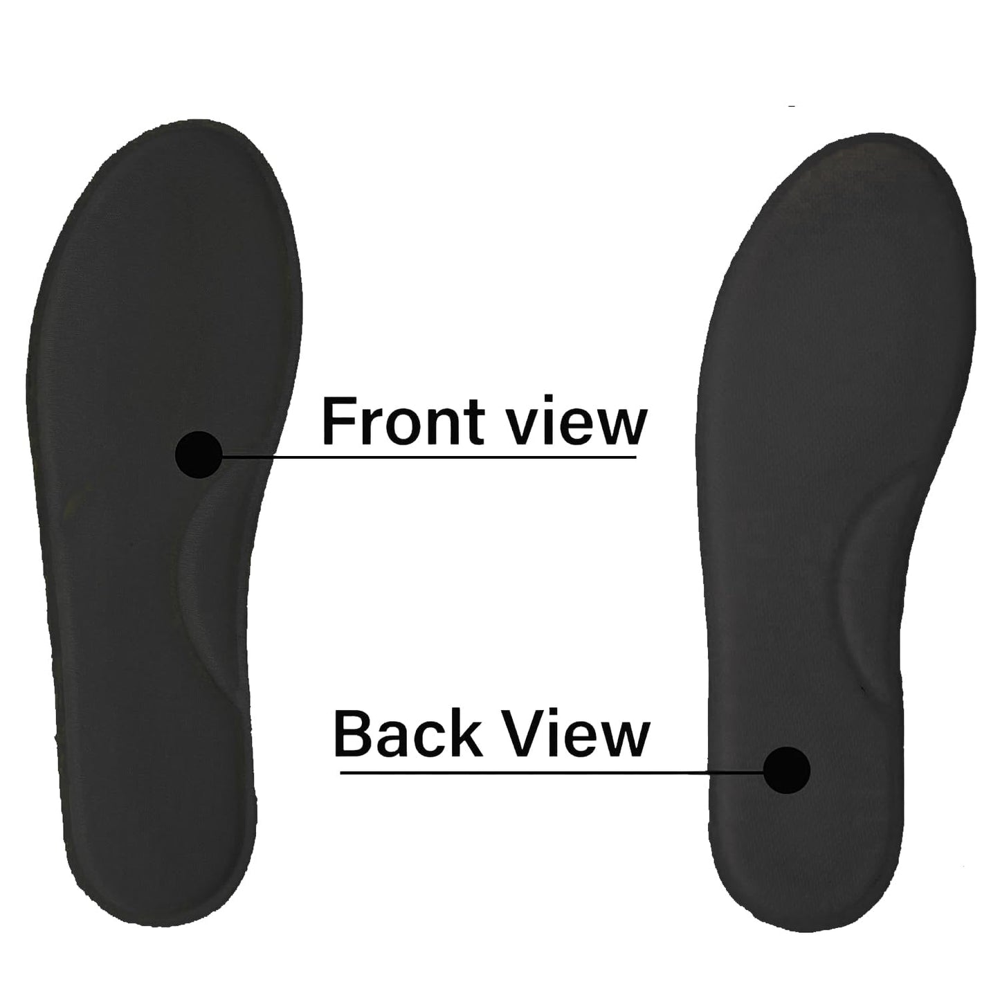 Memory Foam shoe Insoles Cushioned Insert Shoe Pad Arch Support Cushion Lightweight In sole Sneakers Sports Shoes, Casual Formal Shoes (Black, 6)