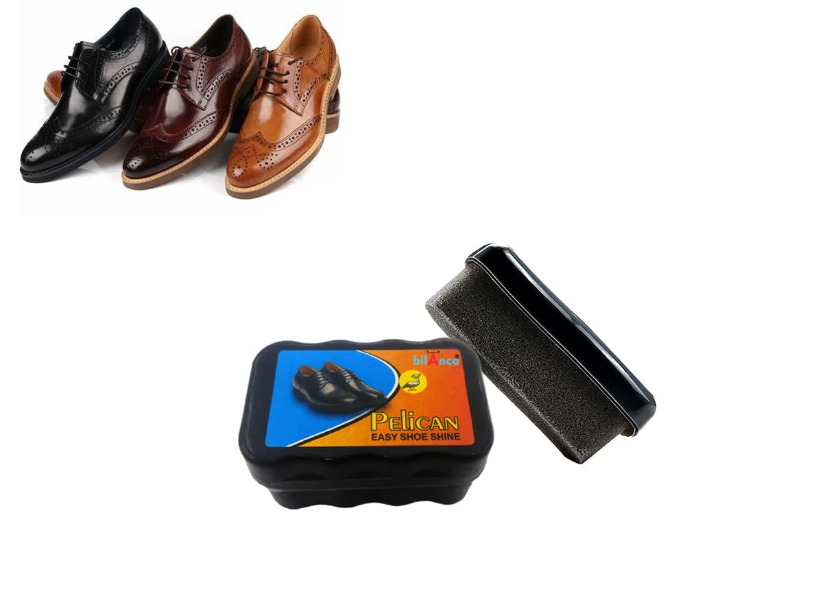Instant Shoe Shiner Polish Sponge Neutral Black Brown Natural Color Shoe Cleaner smooth leather shoes boots Chappals