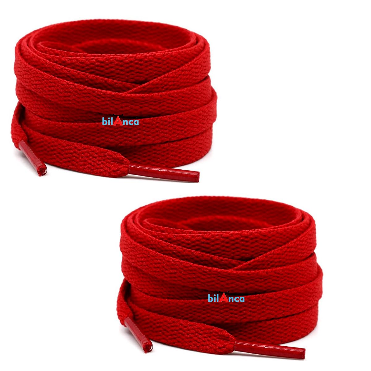 bilAnca 2 PAIRS Flat Shoe laces 48 Inches Wide Shoelaces for Athletic Running Sneakers Sports Shoes Boot Laces Strings (2 Pairs)