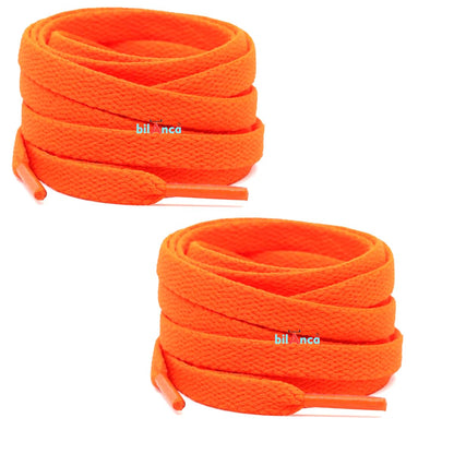 bilAnca 2 PAIRS Flat Shoe laces 48 Inches Wide Shoelaces for Athletic Running Sneakers Sports Shoes Boot Laces Strings (2 Pairs)