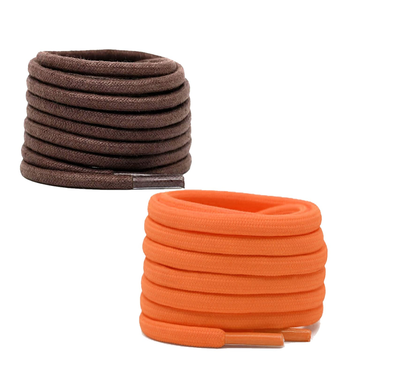 2 PAIRS Round Shoe laces 48 Inches 3 MM Thick Shoelaces for Athletic Running Sneakers Shoes Boot Strings