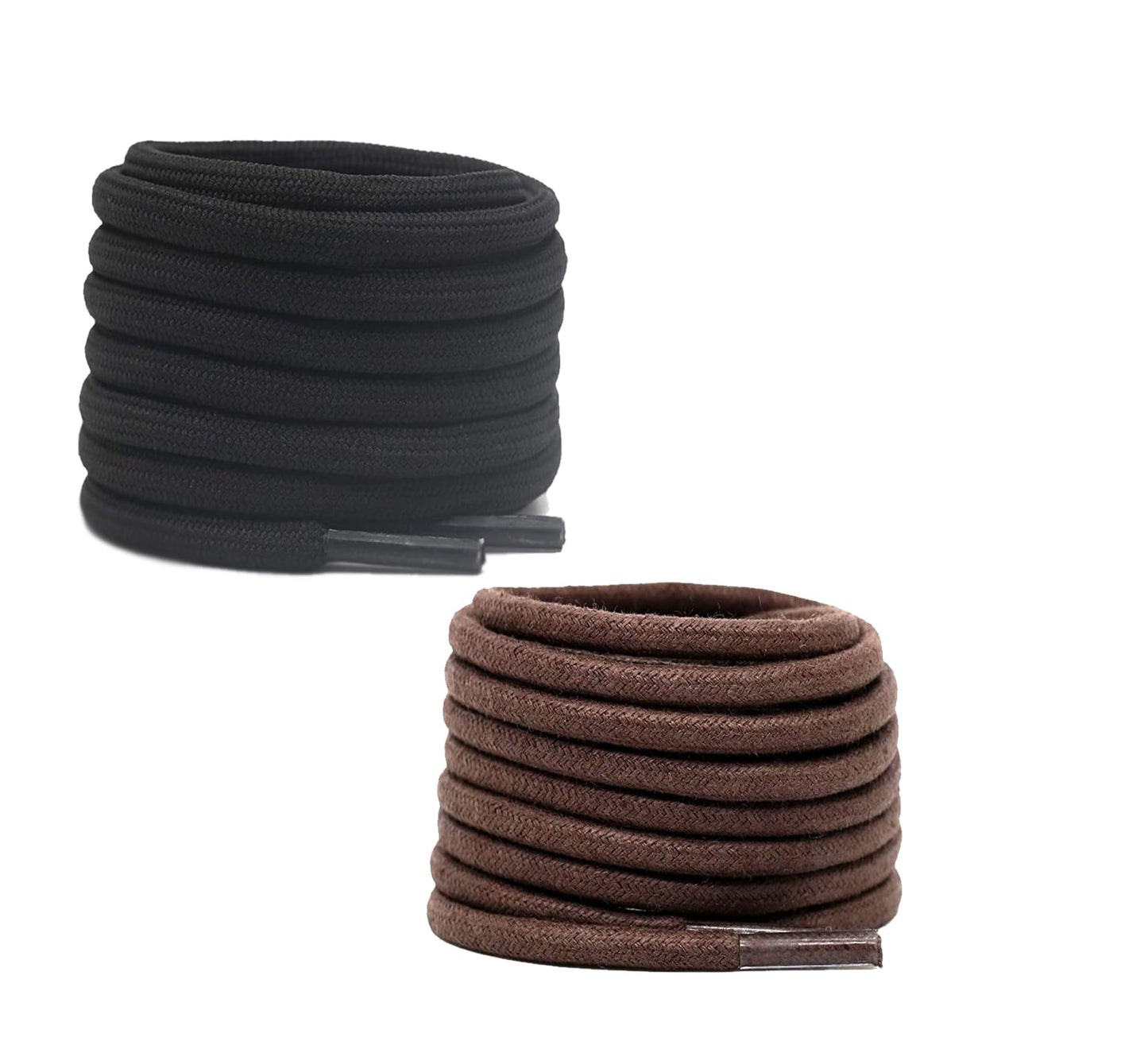 2 PAIRS Round Shoe laces 48 Inches 3 MM Thick Shoelaces for Athletic Running Sneakers Shoes Boot Strings