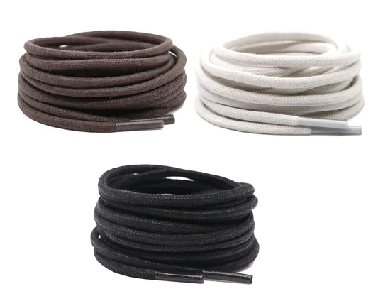 Cotton Round Shoe laces 36 Inches 2 mm thickness Shoelaces for Formal Shoes Boot Strings