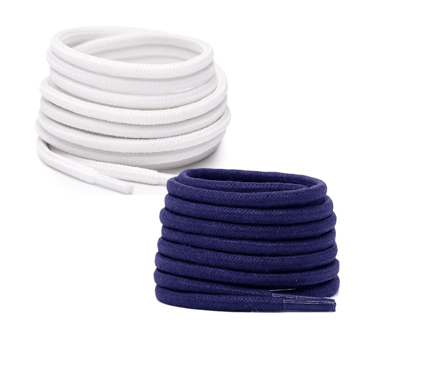 2 PAIRS Round Shoe laces 48 Inches 3 MM Thick Shoelaces for Athletic Running Sneakers Shoes Boot Strings