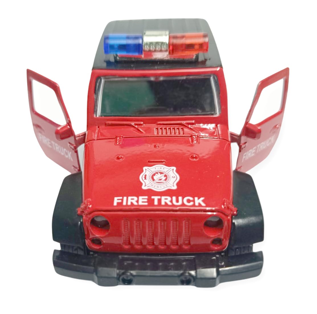 One Metal Fire Truck Thar Car Alloy Body Diecast Cars Super Hot Toys Wheels for Kids Multi Color Assortment Pack of ONE (Thar RED)