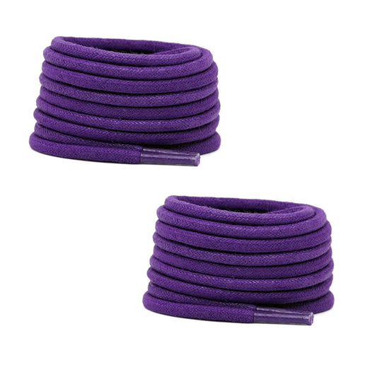 bilAnca 2 Pairs Round Shoe laces 48 Inches Wide Shoelaces (Purple)