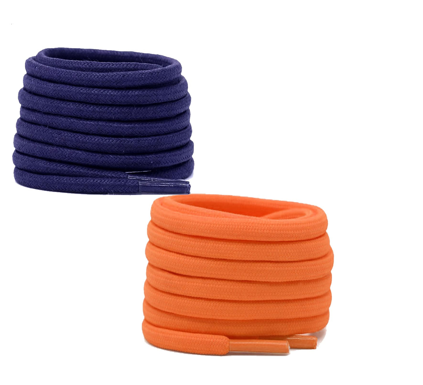 2 PAIRS Round Shoe laces 48 Inches 3 MM Thick Shoelaces for Athletic Running Sneakers Shoes Boot Strings