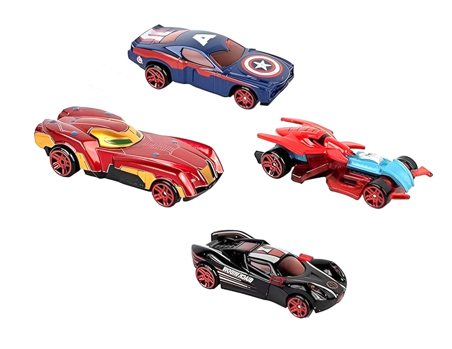 Die Cast Mini Metal Cars Racing Series Metal Automobile Alloy Body Wheel Super Heroes Toys Mini Racers Series Movie Vehicle (Multicolour) Pack of 4