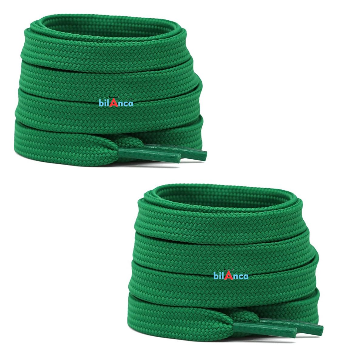 bilAnca 2 PAIRS Flat Shoe laces 48 Inches Wide Shoelaces for Athletic Running Sneakers Sports Shoes Boot Laces Strings (2 Pairs)