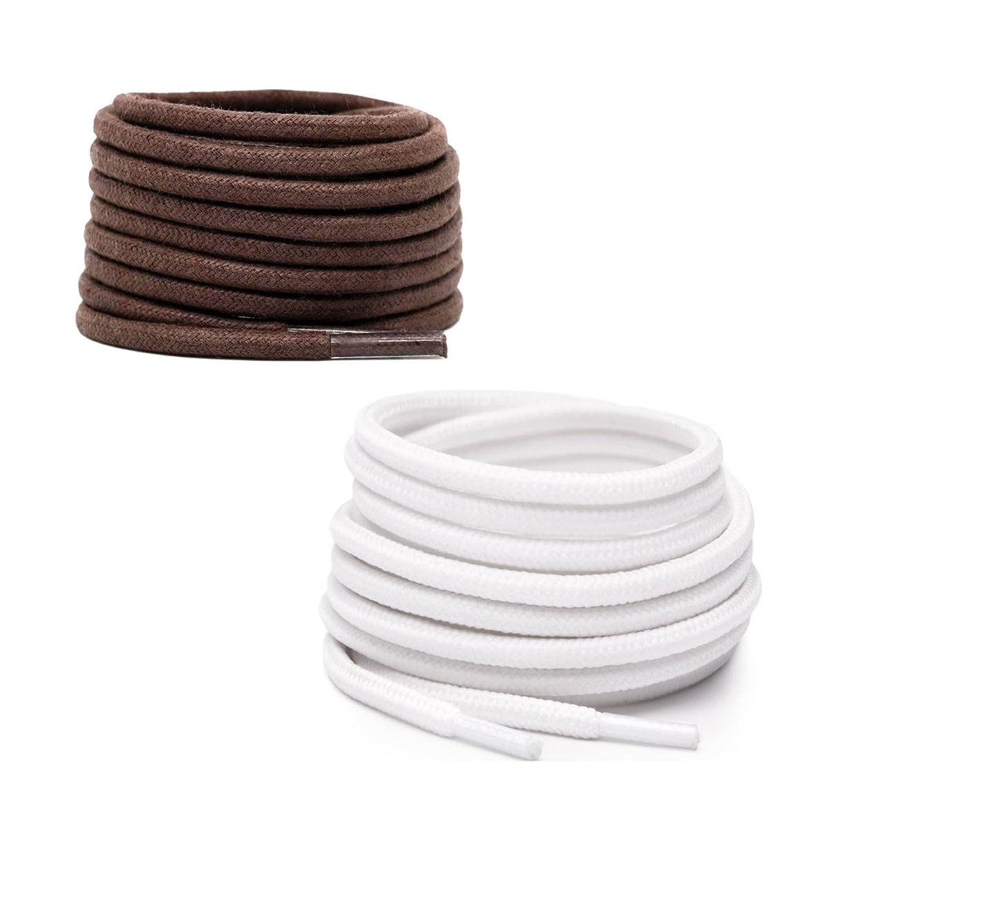 2 PAIRS Round Shoe laces 48 Inches 3 MM Thick Shoelaces for Athletic Running Sneakers Shoes Boot Strings