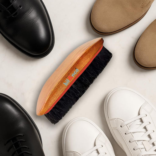 Horsehair Shine Shoes Brush Cleaning Leather Shoes Boots Care Brushes (Shoe Brush)