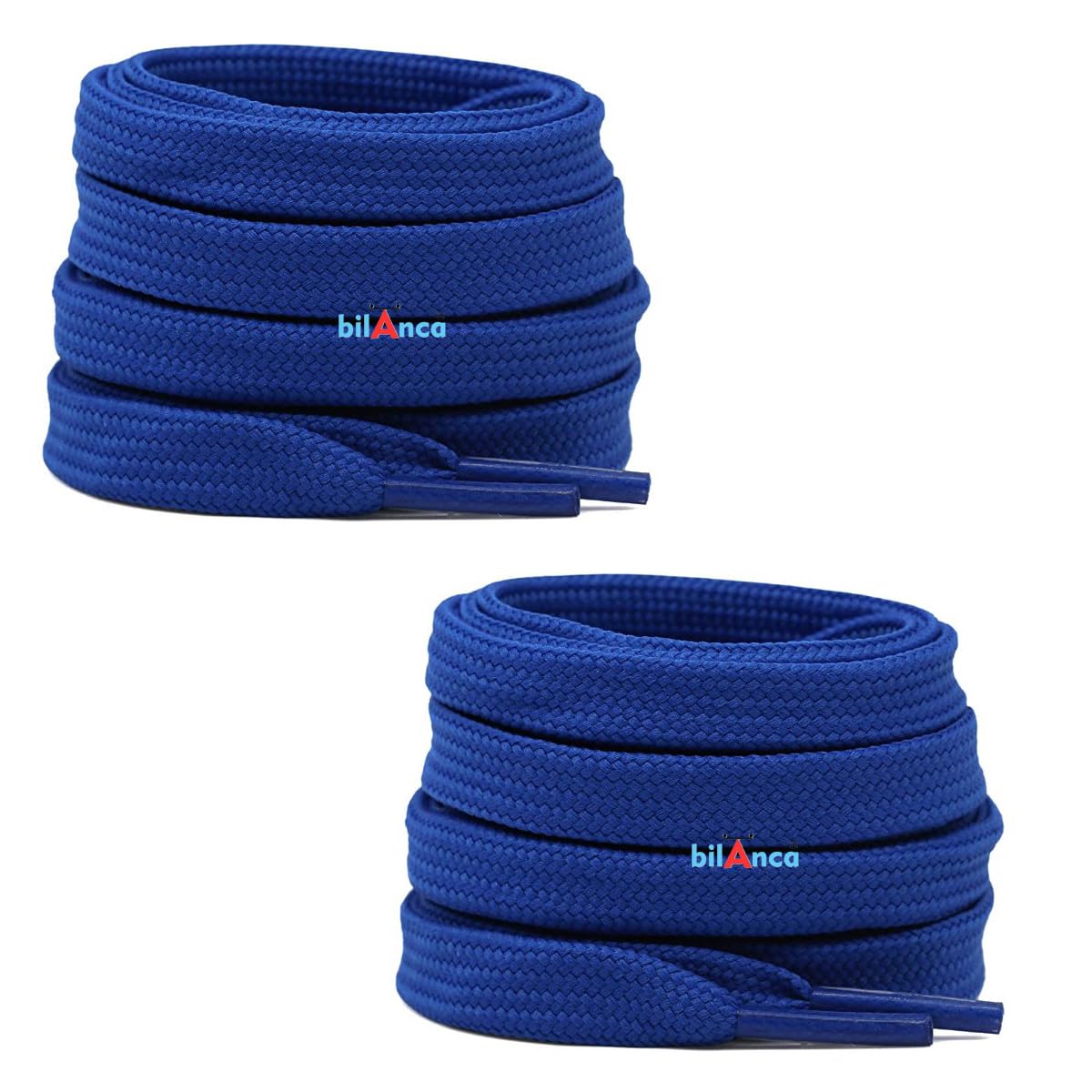 bilAnca 2 PAIRS Flat Shoe laces 48 Inches Wide Shoelaces for Athletic Running Sneakers Sports Shoes Boot Laces Strings (2 Pairs)
