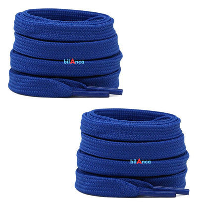 bilAnca 2 PAIRS Flat Shoe laces 48 Inches Wide Shoelaces for Athletic Running Sneakers Sports Shoes Boot Laces Strings (2 Pairs)