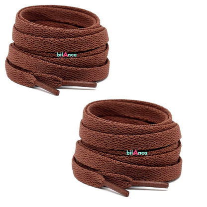 bilAnca 2 PAIRS Flat Shoe laces 48 Inches Wide Shoelaces for Athletic Running Sneakers Sports Shoes Boot Laces Strings (2 Pairs)