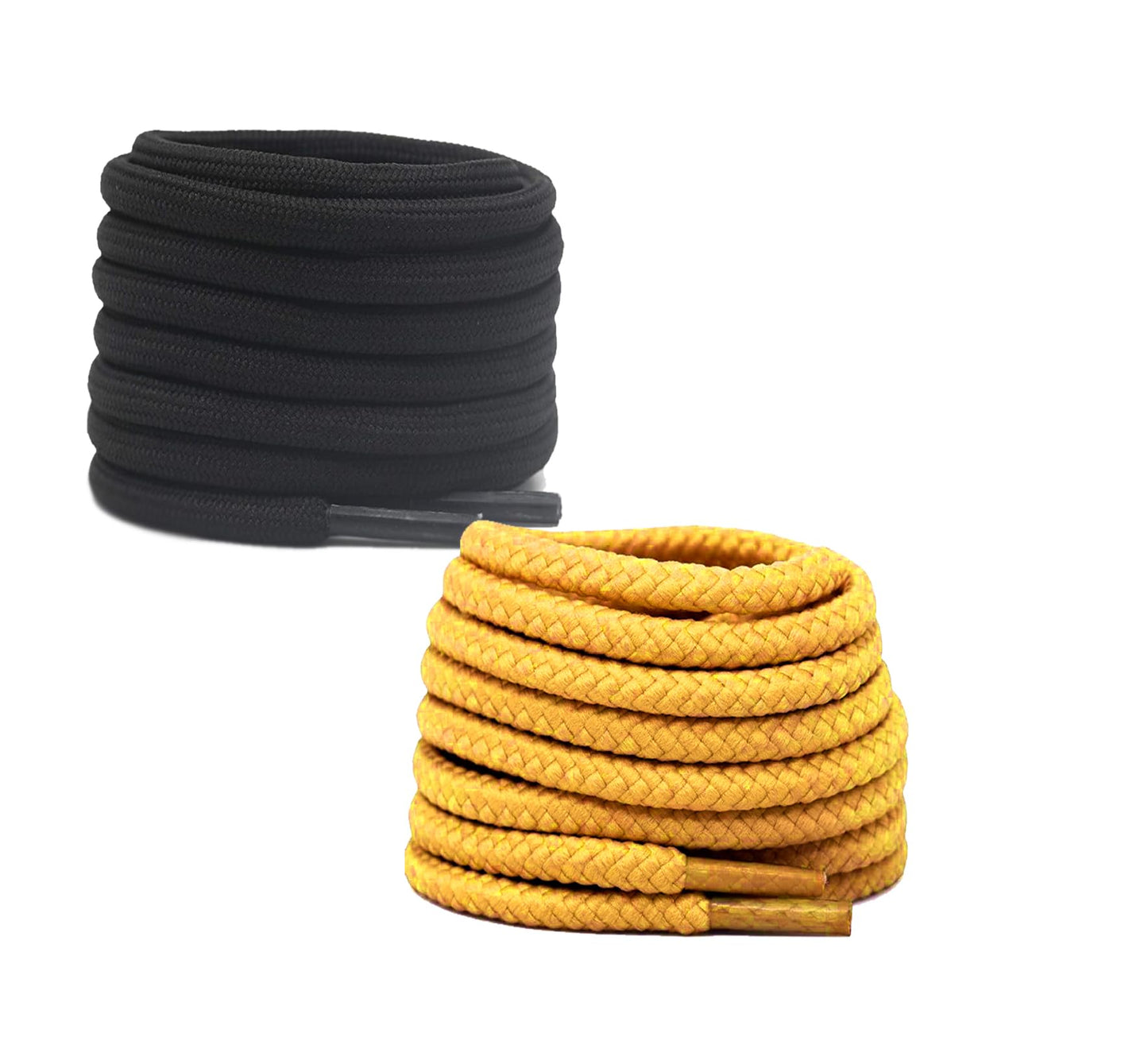 2 PAIRS Round Shoe laces 48 Inches 3 MM Thick Shoelaces for Athletic Running Sneakers Shoes Boot Strings