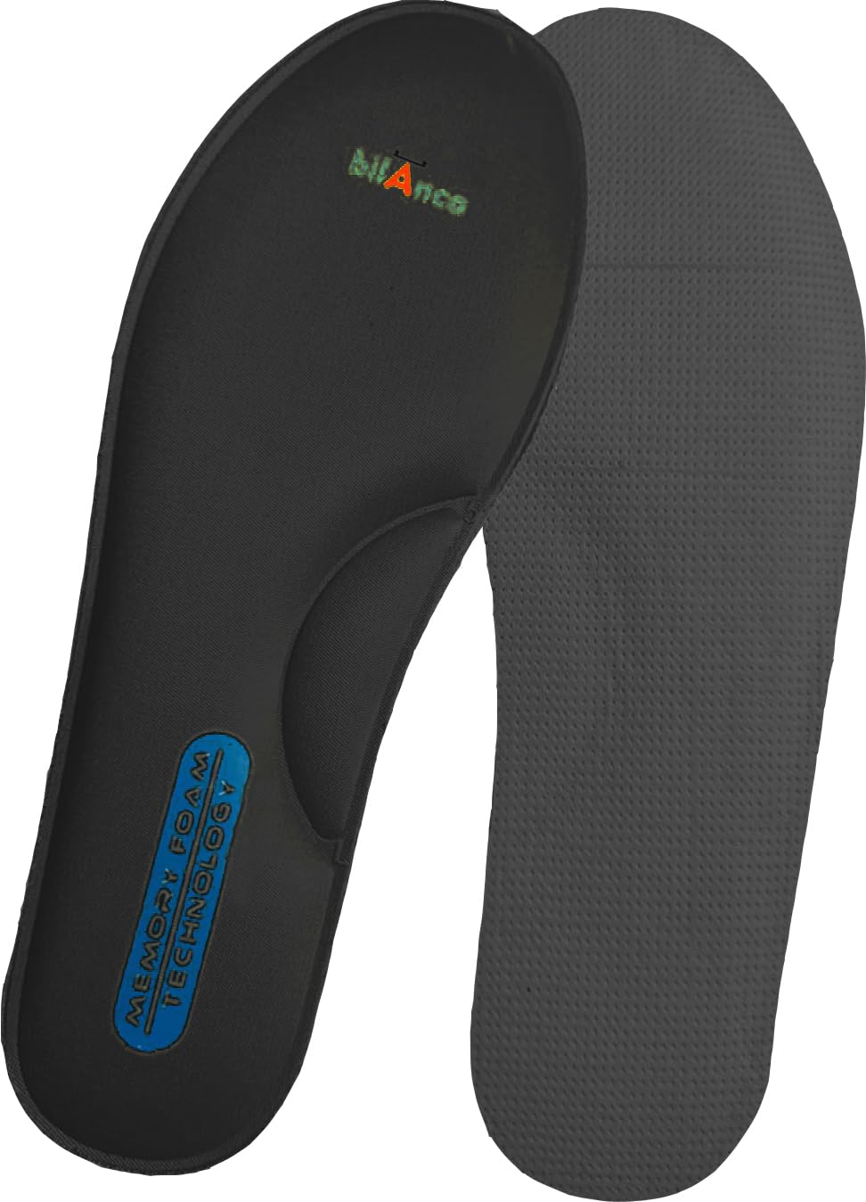 Memory Foam shoe Insoles Cushioned Insert Shoe Pad Arch Support Cushion Lightweight In sole Sneakers Sports Shoes, Casual Formal Shoes (Black, 6)