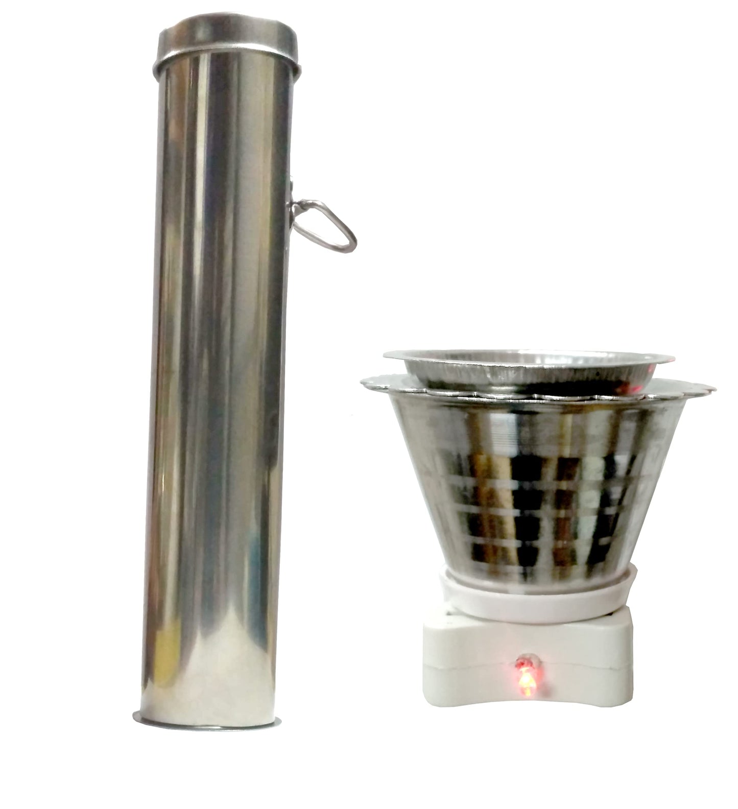 Safety Incense Agarbatti Holder Case Diya Stand Kapoor Daani with Ash Catcher Material: Steel | Spiritual Lucky Yoga Decor (Incense CASE)