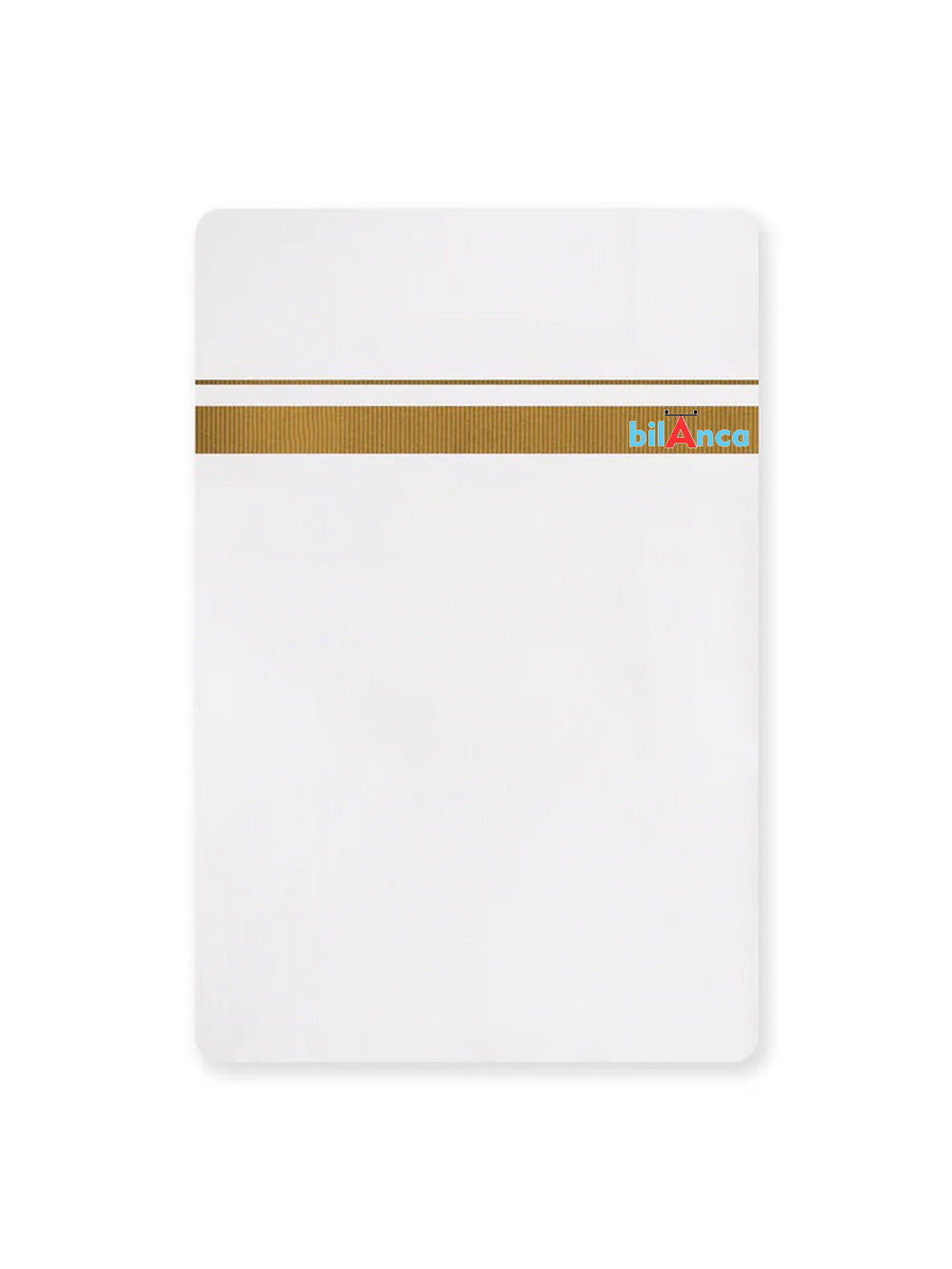 bilAnca White Pure Cotton Single Dhoti for Men with Gold Border | Traditional Wedding, Pooja & Festival Wear | Comfortable, Breathable & Lightweight Ethnic Dhoti (Cotton Blend, 2 Meter)