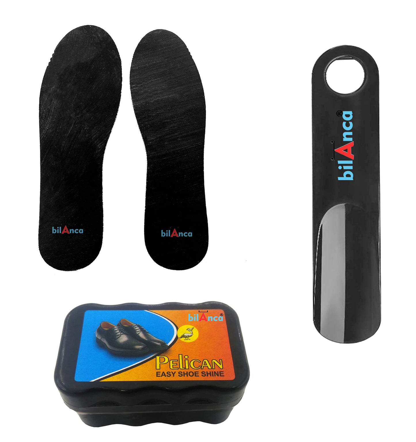 Leather Shoe Inserts Insoles Thin Lightweight Insoles for Work Boots, Sneakers, Sports Shoes Casual Formal Shoes Comfort Inner Soles for Men Women Size (7, Black)