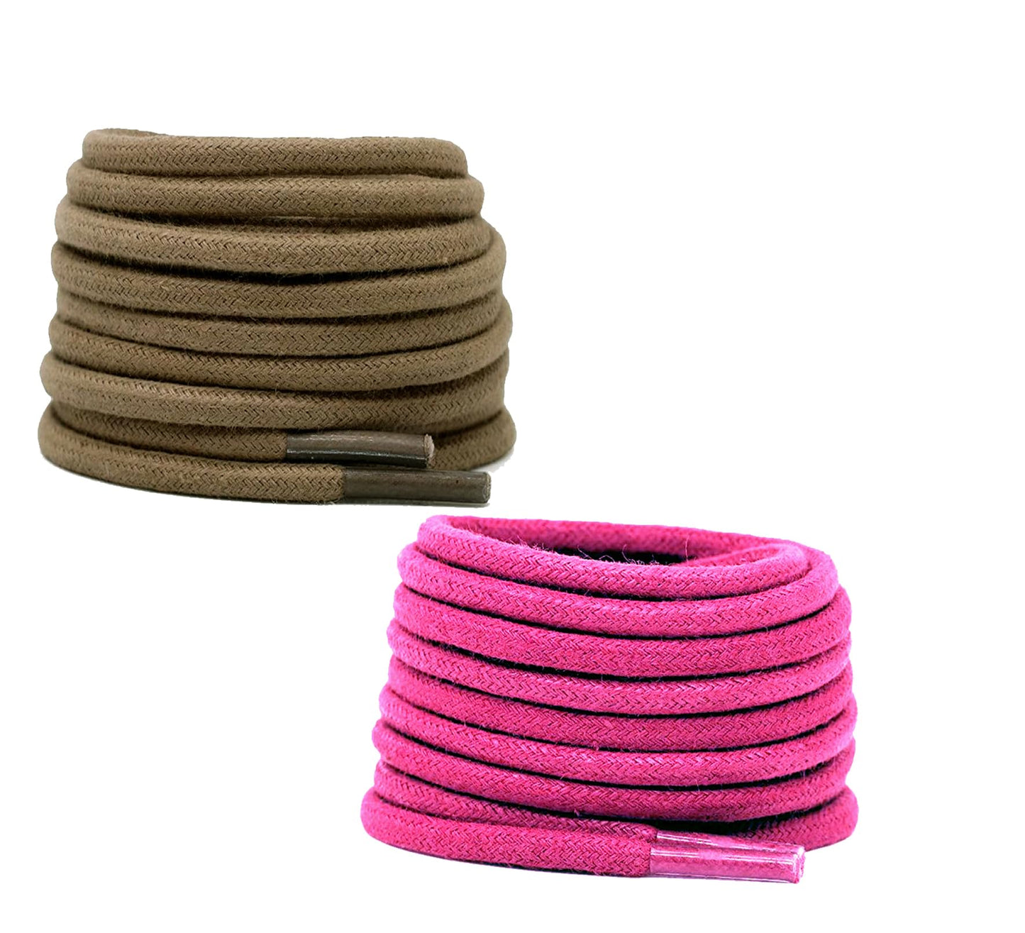 2 PAIRS Round Shoe laces 48 Inches 3 MM Thick Shoelaces for Athletic Running Sneakers Shoes Boot Strings