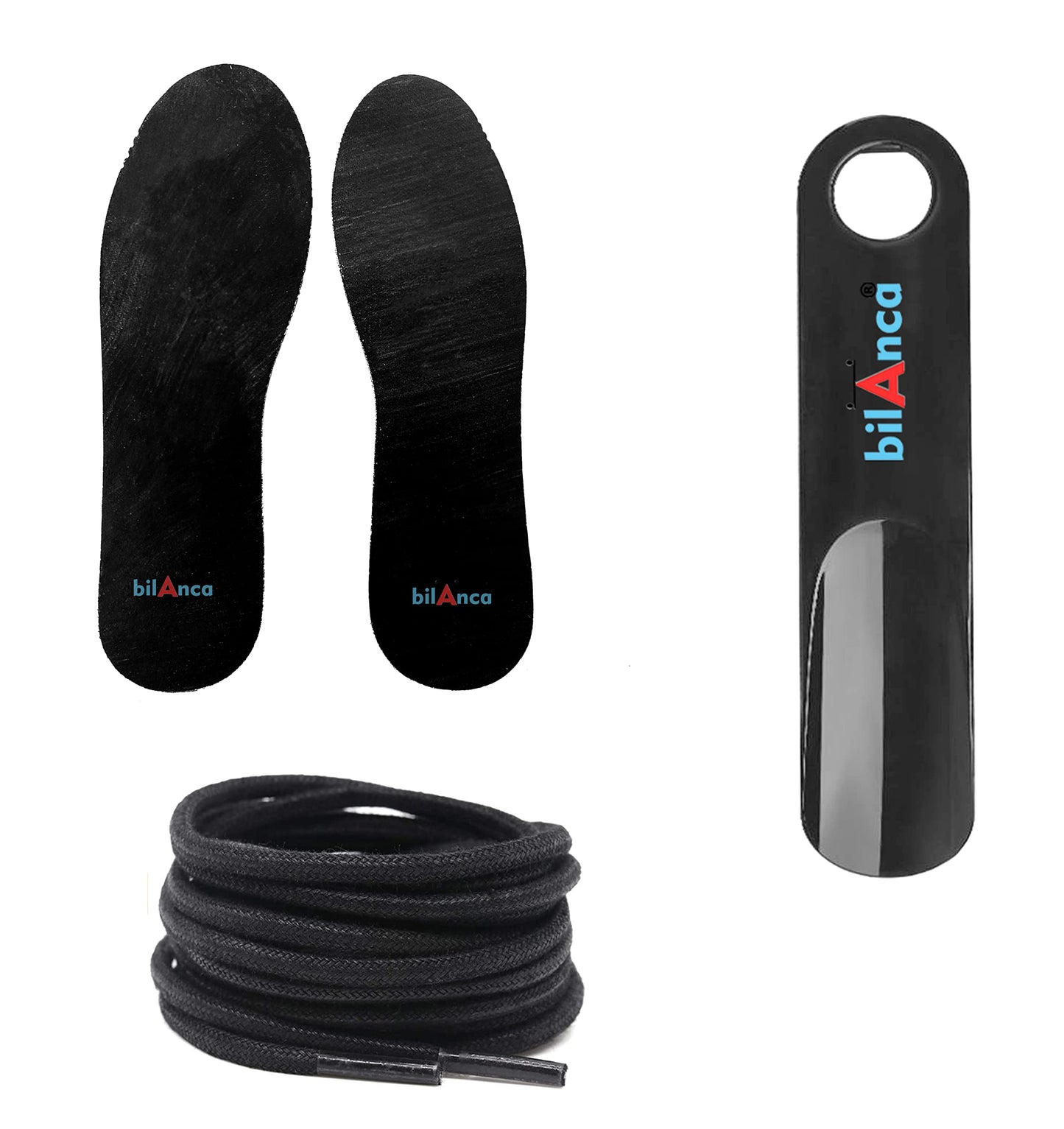 Leather Shoe Inserts Insoles Thin Lightweight Insoles for Work Boots, Sneakers, Sports Shoes Casual Formal Shoes Comfort Inner Soles for Men Women Size (7, Black)