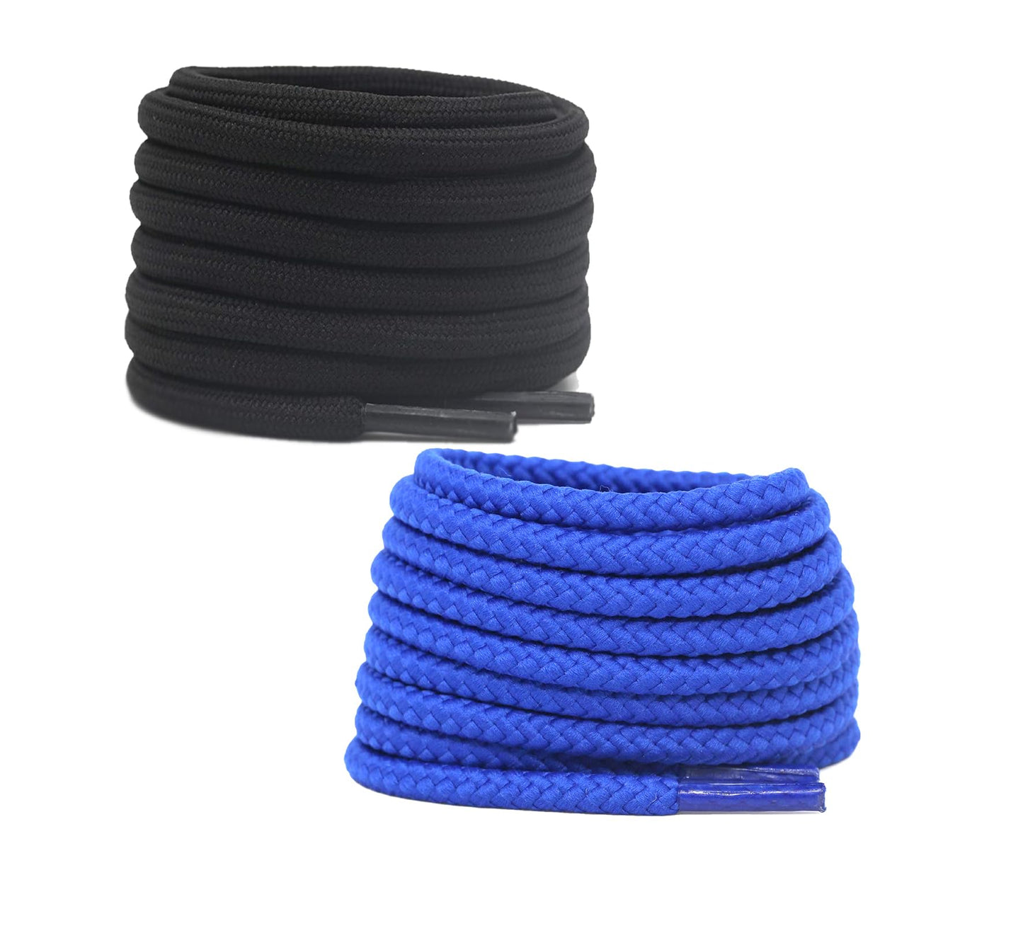 2 PAIRS Round Shoe laces 48 Inches 3 MM Thick Shoelaces for Athletic Running Sneakers Shoes Boot Strings