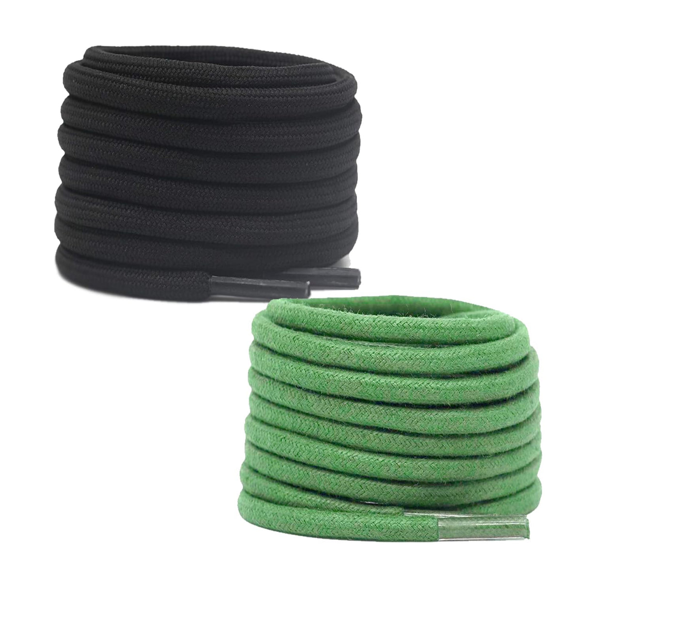 2 PAIRS Round Shoe laces 48 Inches 3 MM Thick Shoelaces for Athletic Running Sneakers Shoes Boot Strings