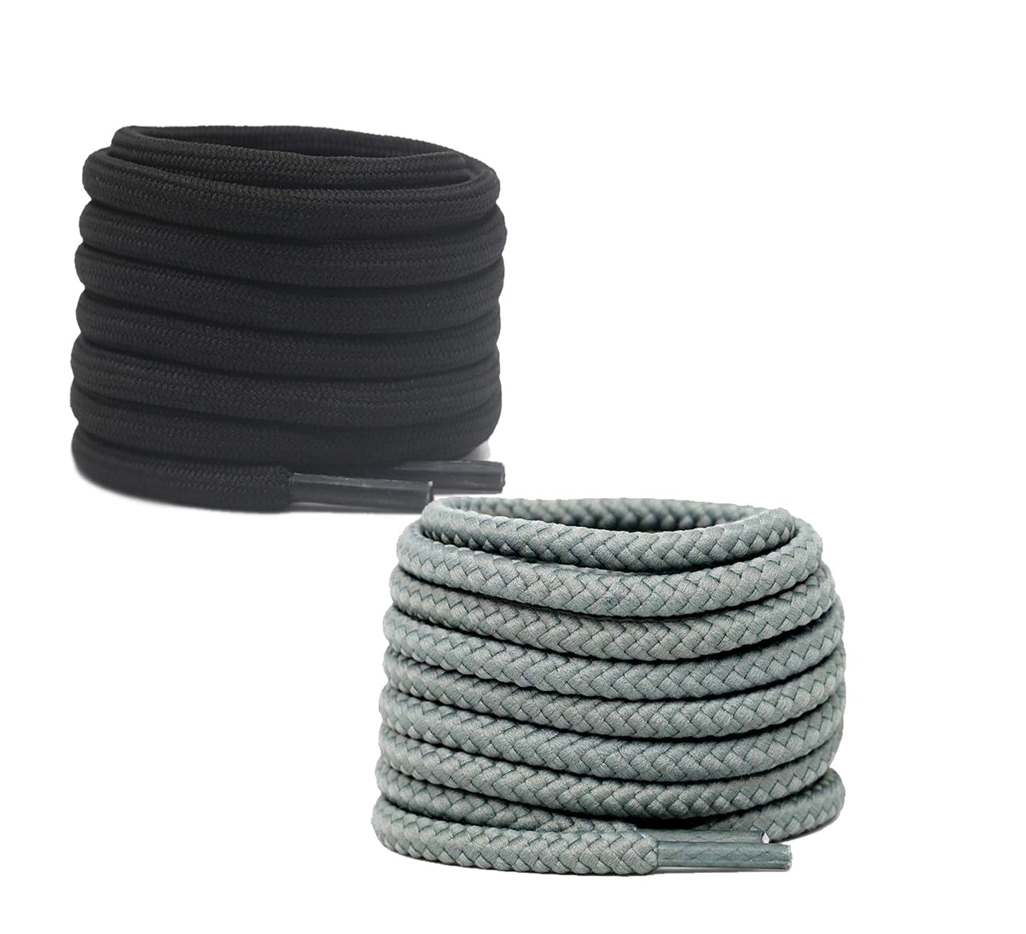 2 PAIRS Round Shoe laces 48 Inches 3 MM Thick Shoelaces for Athletic Running Sneakers Shoes Boot Strings