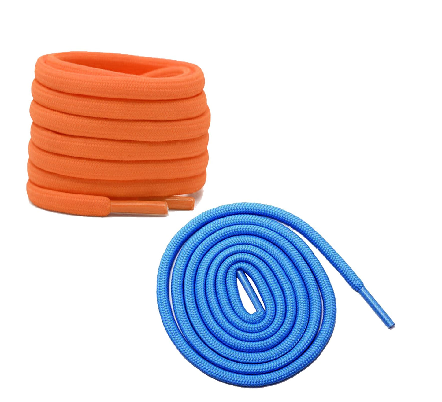 2 PAIRS Round Shoe laces 48 Inches 3 MM Thick Shoelaces for Athletic Running Sneakers Shoes Boot Strings