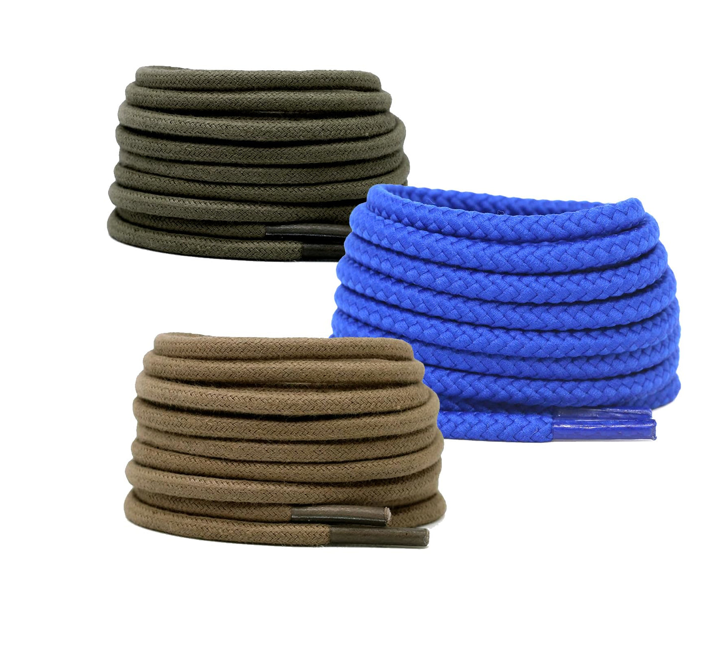 3 PAIRS Round Shoe laces 48 Inches 3 MM Thick Shoelaces for Athletic Running Sneakers Shoes Boot Strings