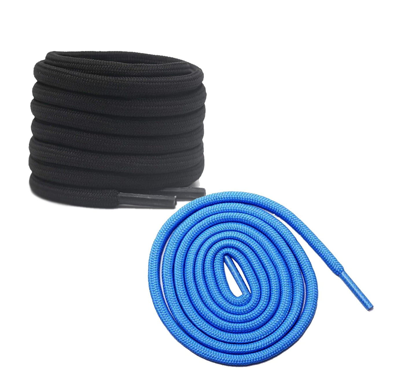 2 PAIRS Round Shoe laces 48 Inches 3 MM Thick Shoelaces for Athletic Running Sneakers Shoes Boot Strings