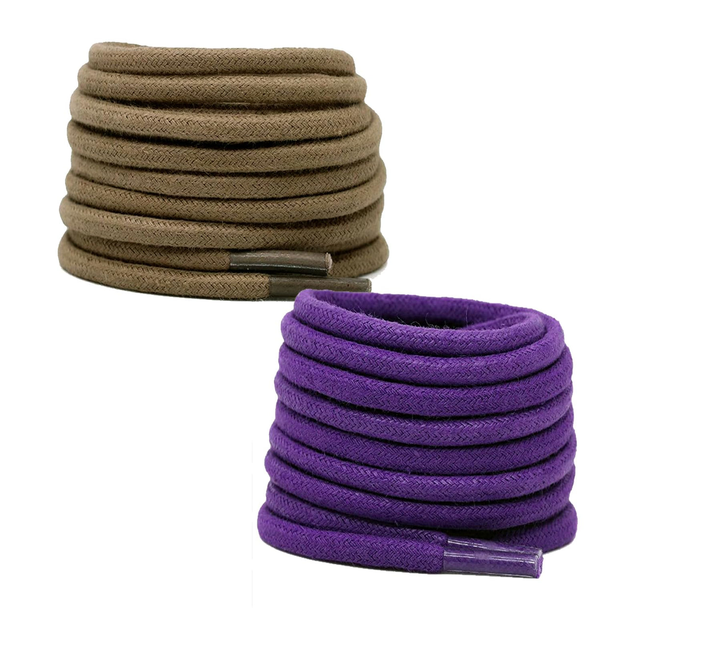 2 PAIRS Round Shoe laces 48 Inches 3 MM Thick Shoelaces for Athletic Running Sneakers Shoes Boot Strings