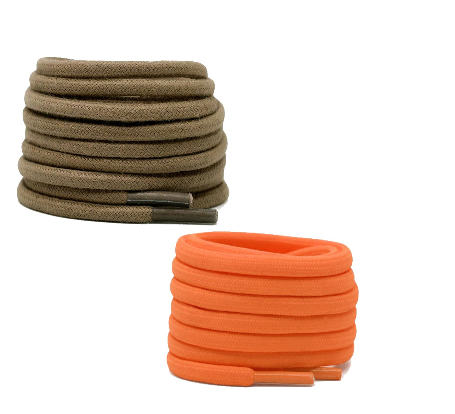 2 PAIRS Round Shoe laces 48 Inches 3 MM Thick Shoelaces for Athletic Running Sneakers Shoes Boot Strings