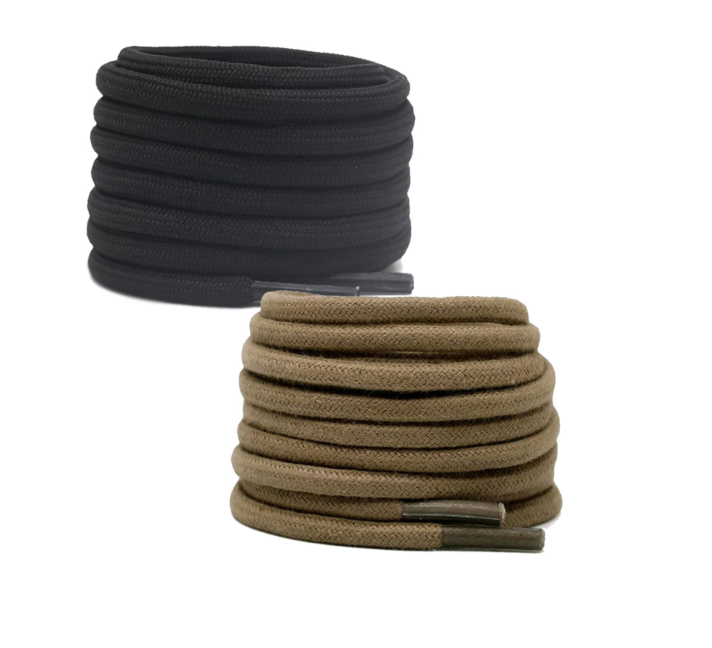 2 PAIRS Round Shoe laces 48 Inches 3 MM Thick Shoelaces for Athletic Running Sneakers Shoes Boot Strings