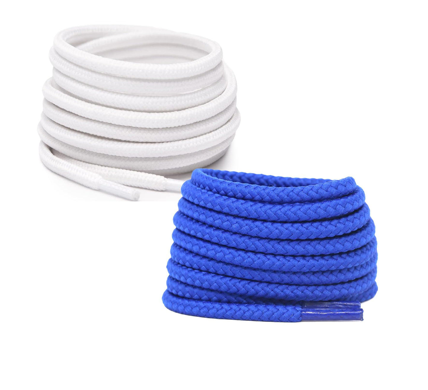 2 PAIRS Round Shoe laces 48 Inches 3 MM Thick Shoelaces for Athletic Running Sneakers Shoes Boot Strings