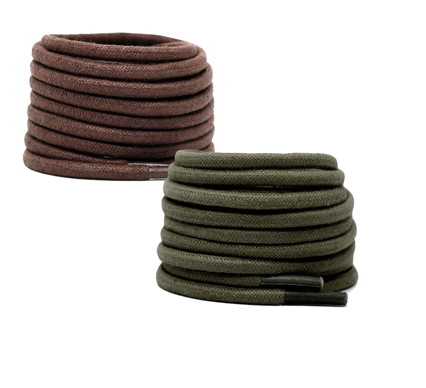 2 PAIRS Round Shoe laces 48 Inches 3 MM Thick Shoelaces for Athletic Running Sneakers Shoes Boot Strings