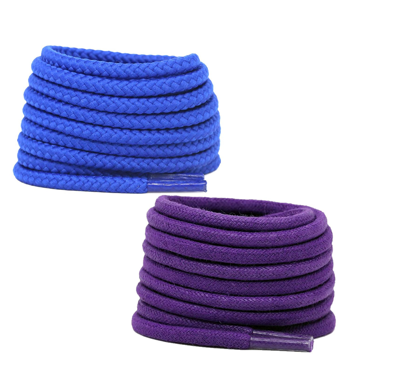 2 PAIRS Round Shoe laces 48 Inches 3 MM Thick Shoelaces for Athletic Running Sneakers Shoes Boot Strings