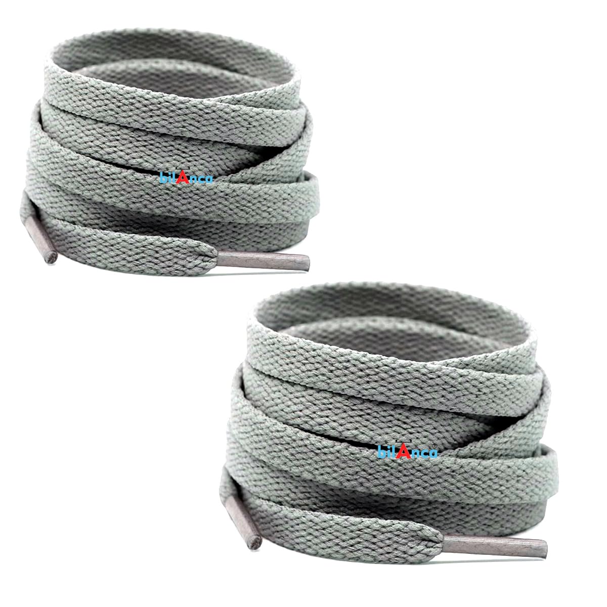 bilAnca 2 PAIRS Flat Shoe laces 48 Inches Wide Shoelaces for Athletic Running Sneakers Sports Shoes Boot Laces Strings (2 Pairs)
