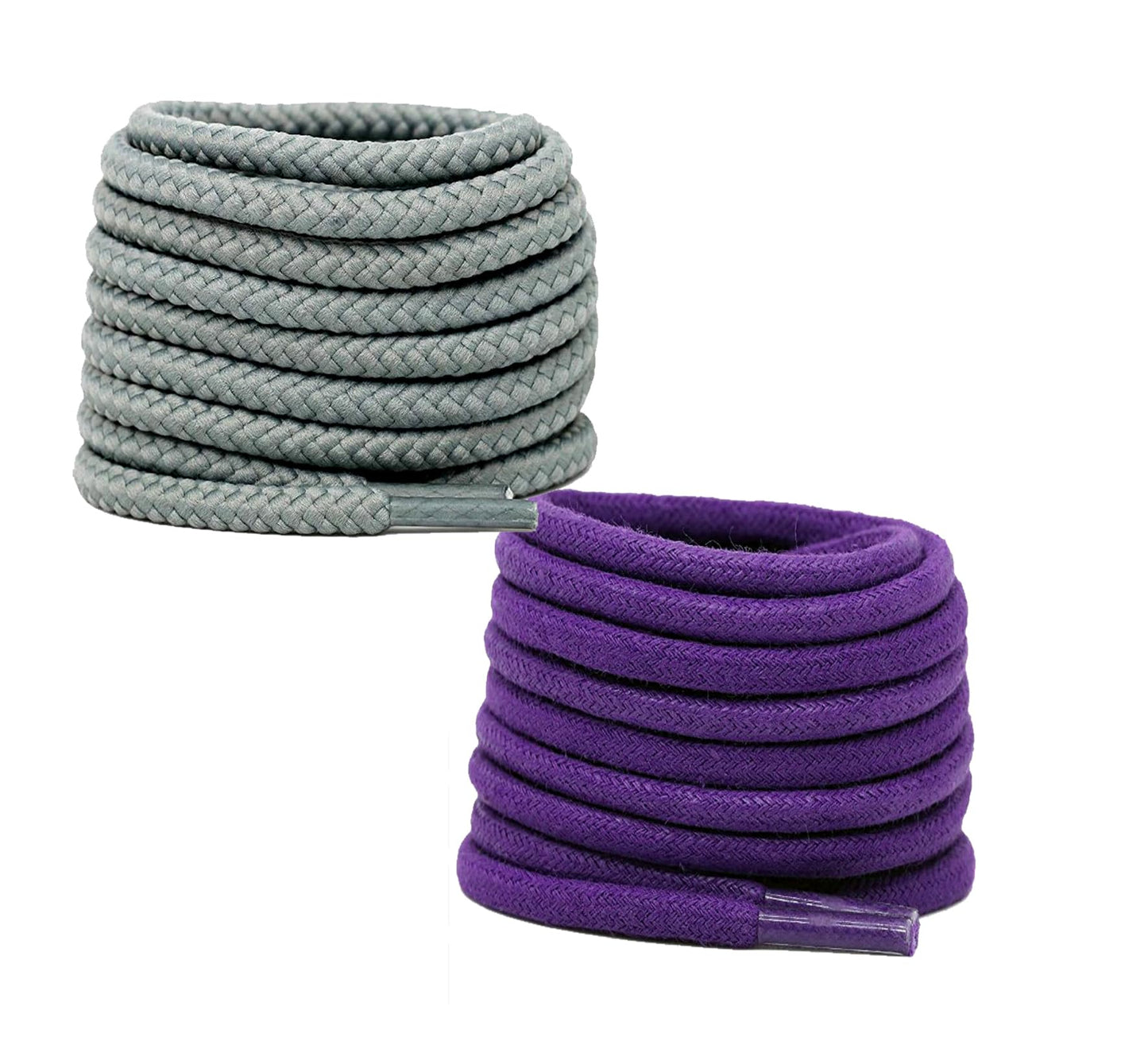 2 PAIRS Round Shoe laces 48 Inches 3 MM Thick Shoelaces for Athletic Running Sneakers Shoes Boot Strings