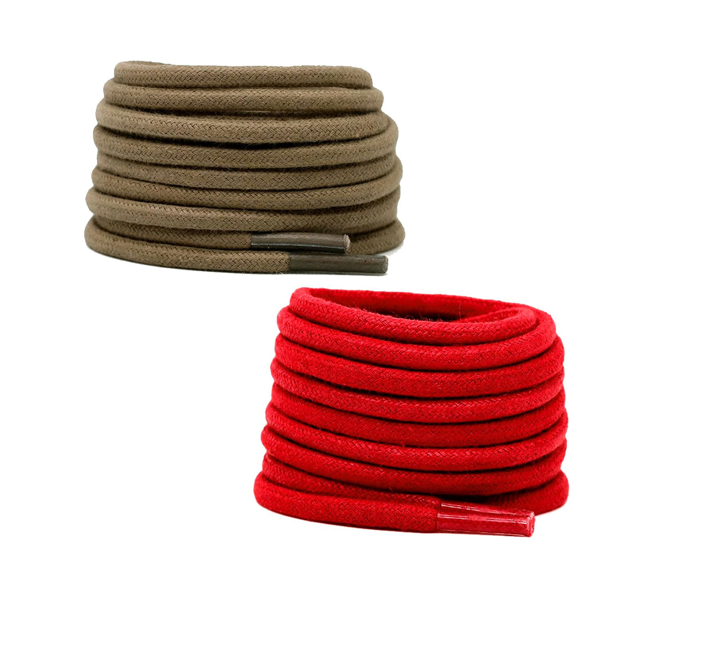 2 PAIRS Round Shoe laces 48 Inches 3 MM Thick Shoelaces for Athletic Running Sneakers Shoes Boot Strings