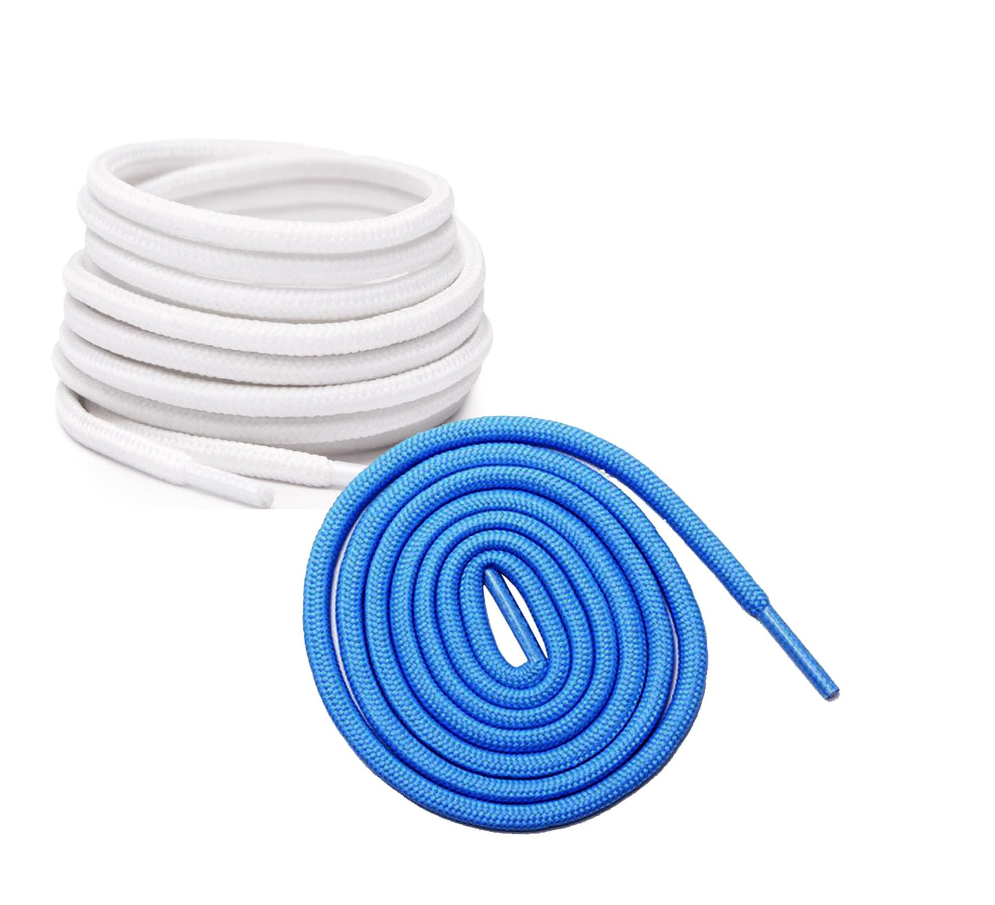 2 PAIRS Round Shoe laces 48 Inches 3 MM Thick Shoelaces for Athletic Running Sneakers Shoes Boot Strings