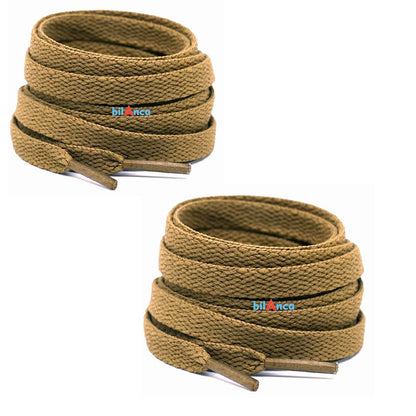 bilAnca 2 PAIRS Flat Shoe laces 48 Inches Wide Shoelaces for Athletic Running Sneakers Sports Shoes Boot Laces Strings (2 Pairs)